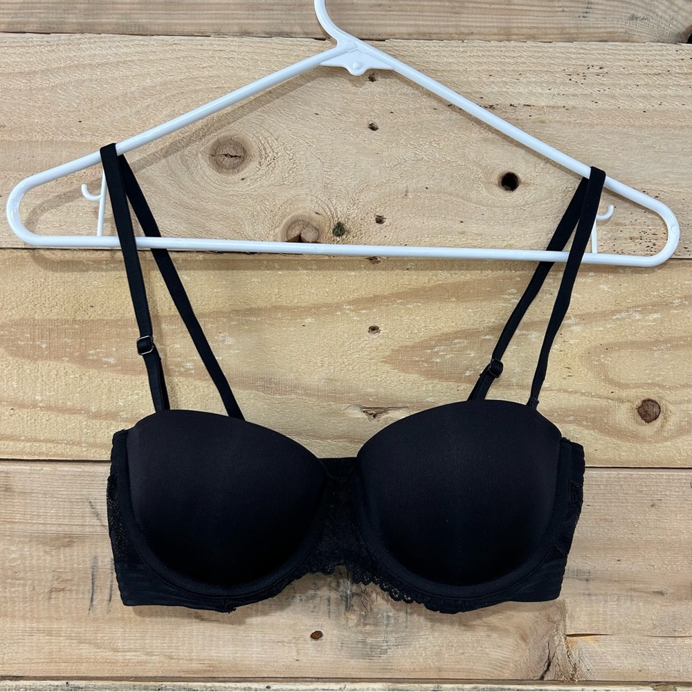 NWOT Maidenform Underwire Bra Convertible Straps 5 Ways Black RN# 15763 Size 34B